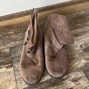 Steve Madden Brown Suede Fold-Over Ankle Booties